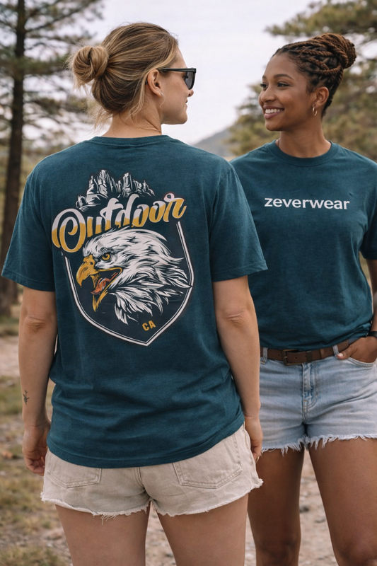 Outdoor - Petrol Blue Tee