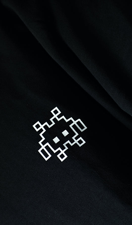 Cosmic Frontier - Space Station Odyssey Black Oversized Tee