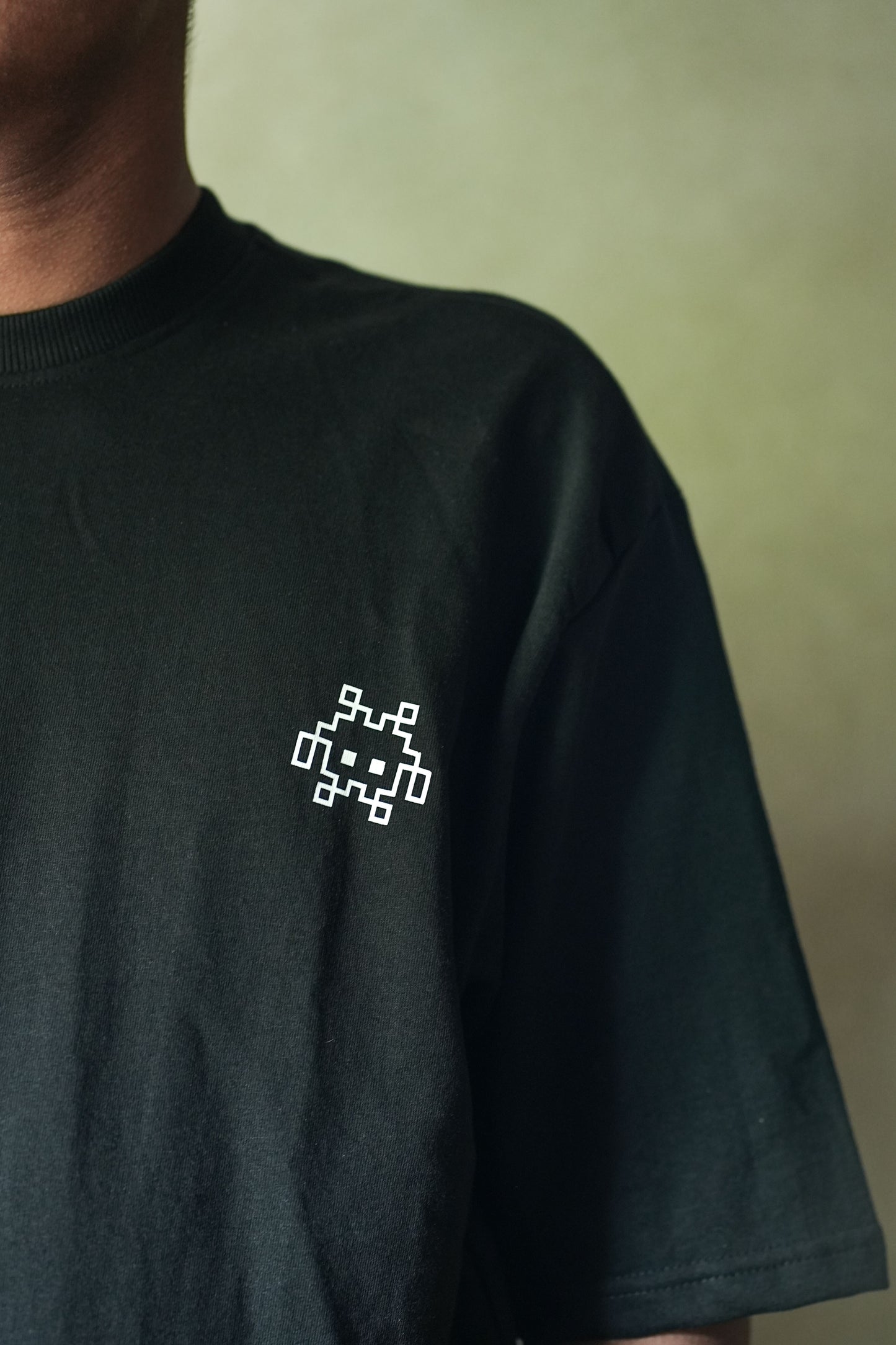 Cosmic Frontier - Space Station Odyssey Black Oversized Tee