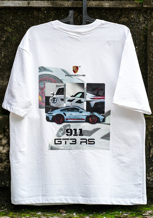 GT3 RS Drive - Porsche Edition White Oversized Tee