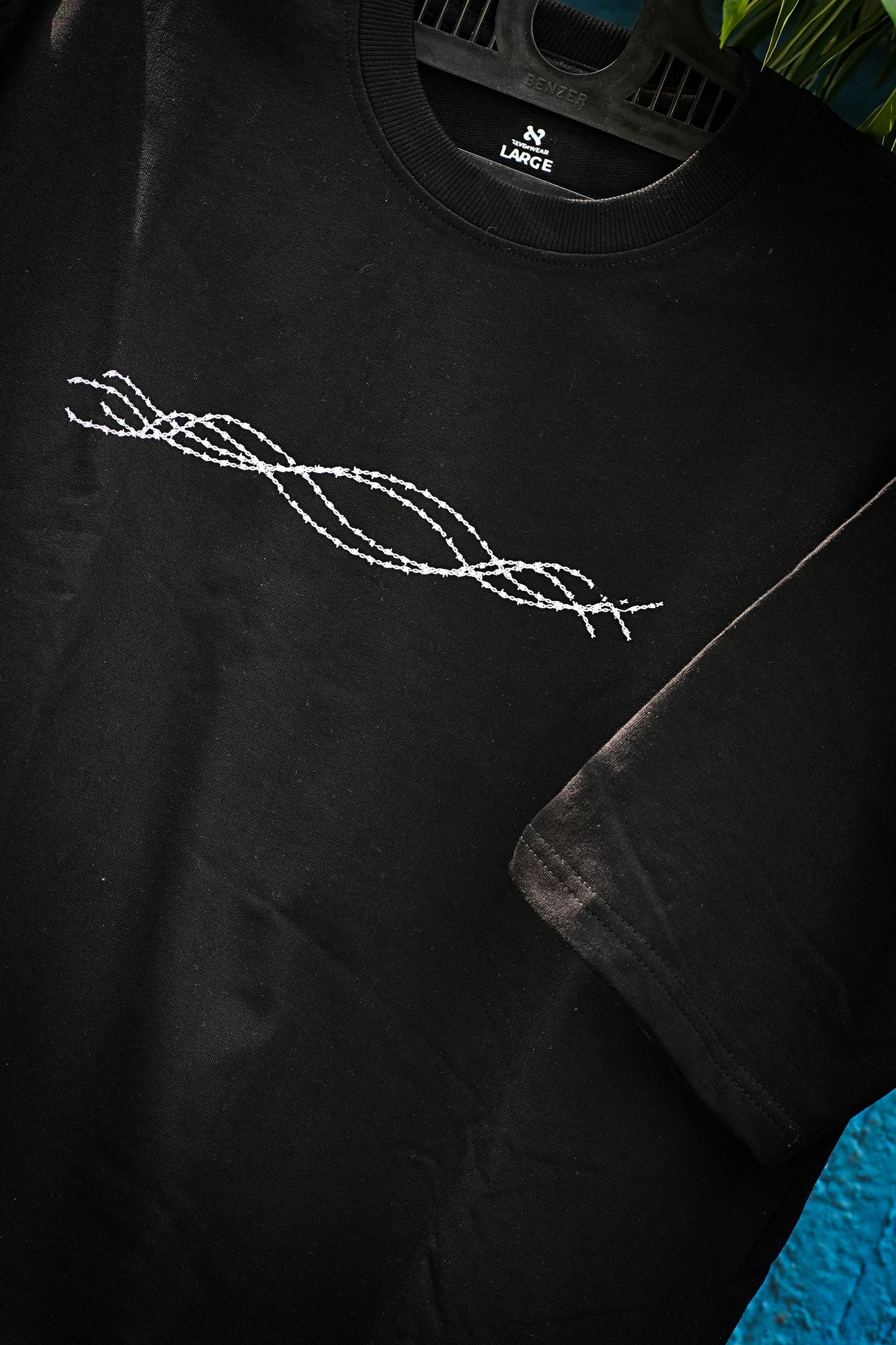 Heaven’s Rebel - Archangel Graphic Street Black Oversized Tee