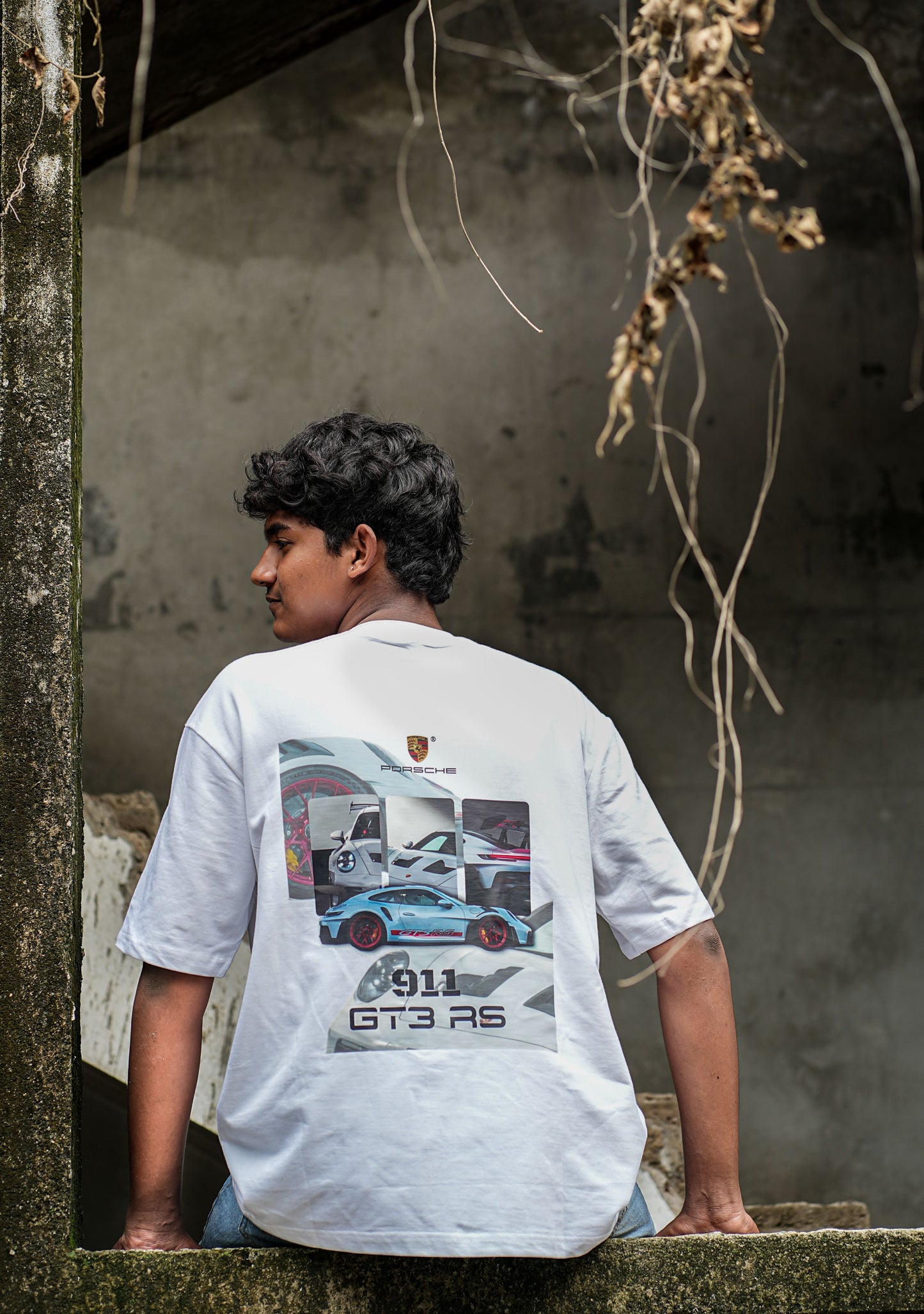 GT3 RS Drive - Porsche Edition White Oversized Tee