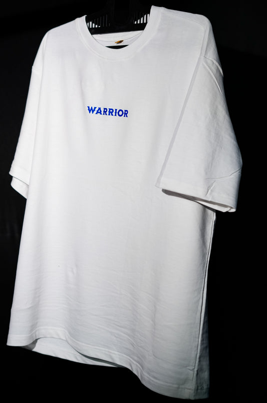 Spirit of Steel - Warrior’s Soul Graphic White Oversized Tee