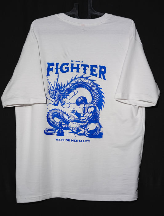 Spirit of Steel - Warrior’s Soul Graphic White Oversized Tee