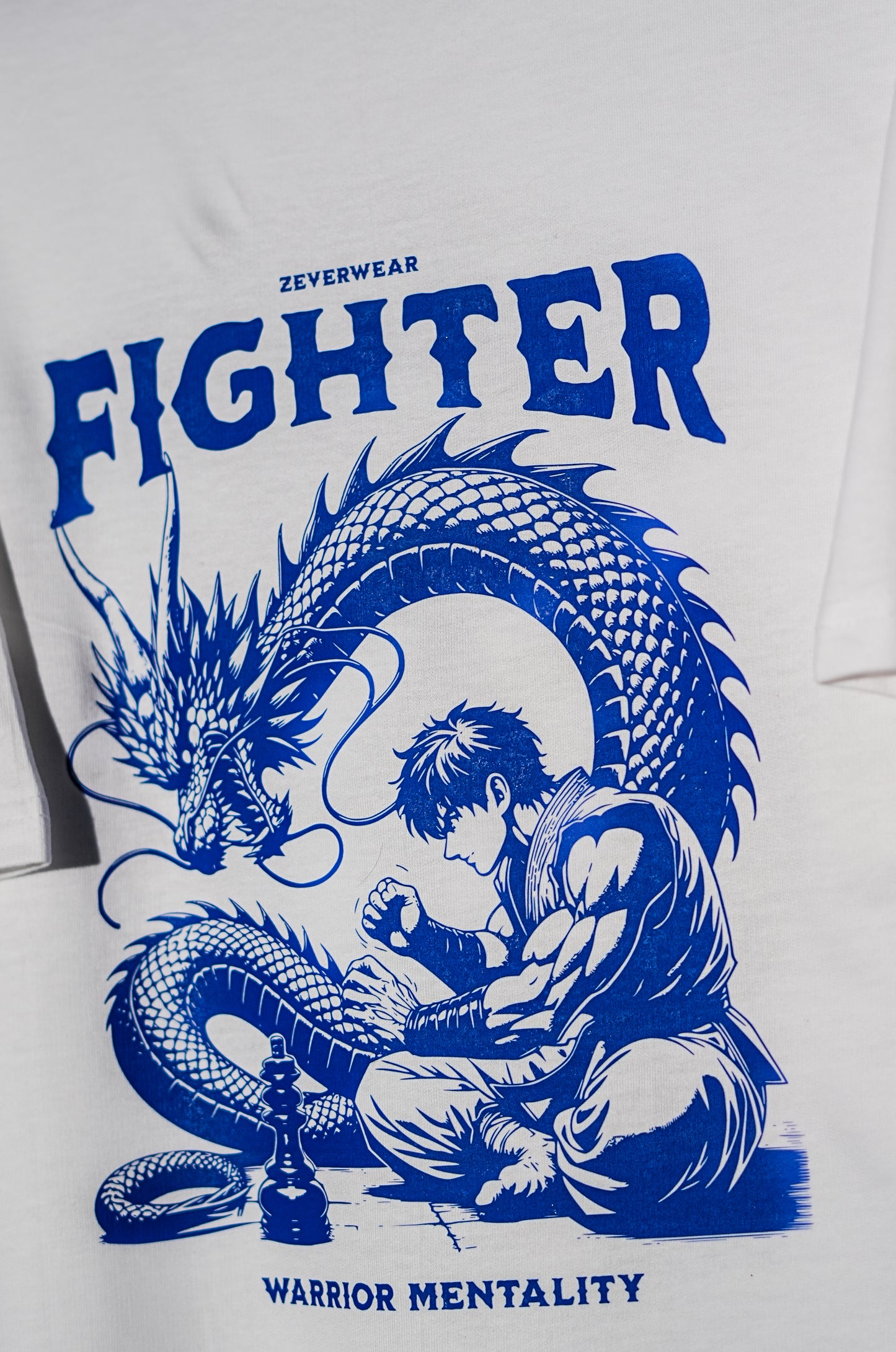 Spirit of Steel - Warrior’s Soul Graphic White Oversized Tee