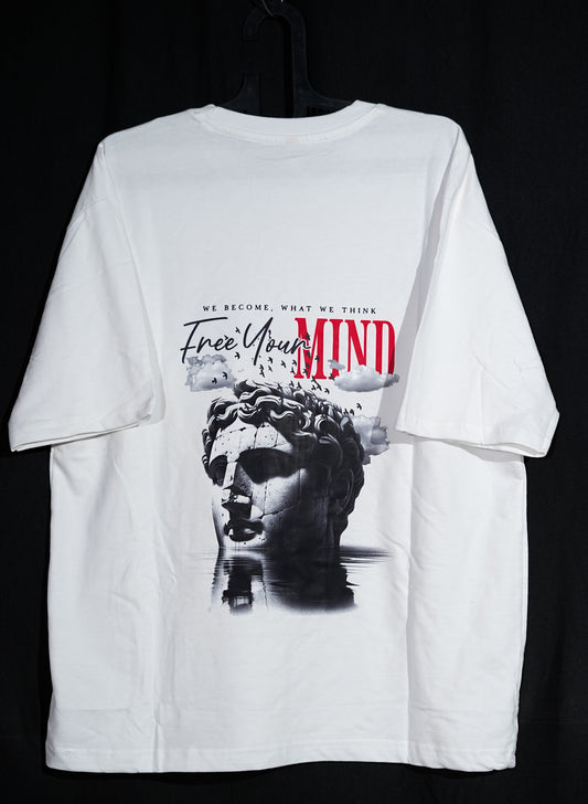 Cloud State - Free Your Mind White Oversized Tee