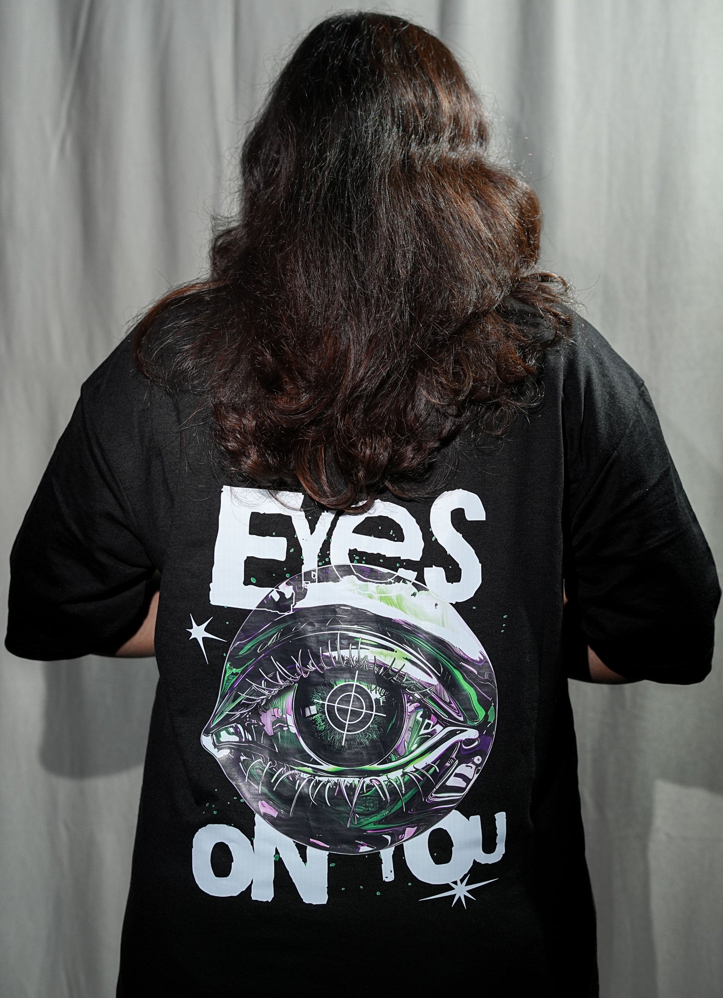 Targeted Vision - Eye Graphic Black Oversized Tee