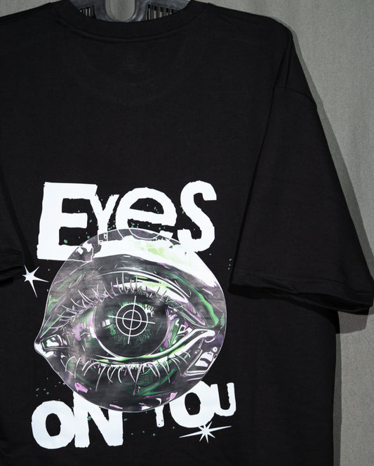 Targeted Vision - Eye Graphic Black Oversized Tee