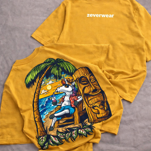 Island Chill - Tan Yellow Tee