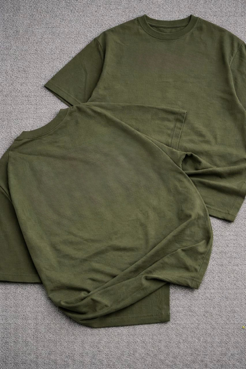 Essential Plain Tee - Olive Green