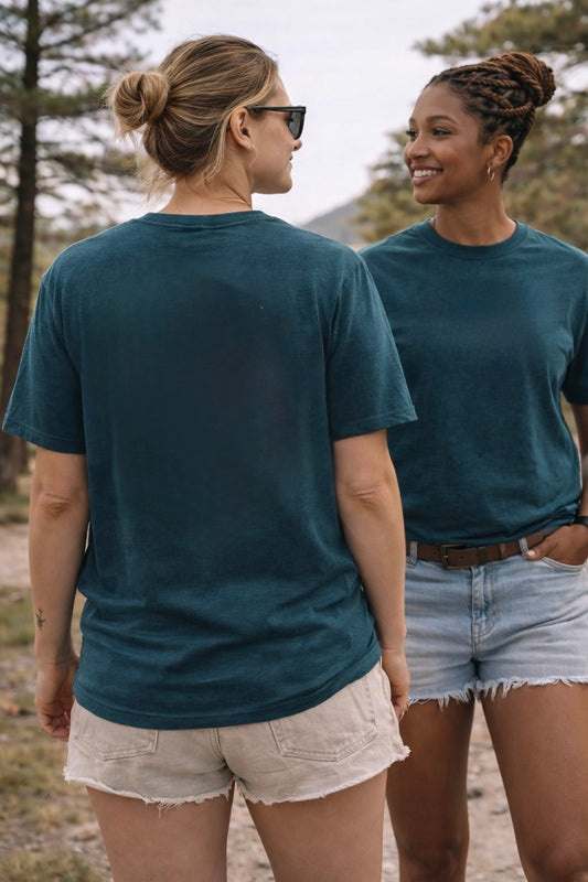 Essential Plain Tee - Petrol Blue