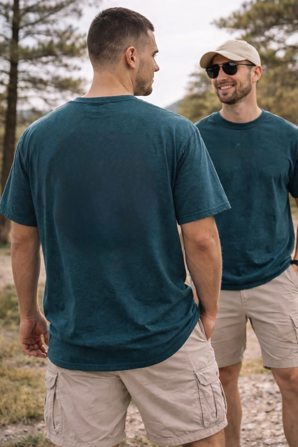 Essential Plain Tee - Petrol Blue