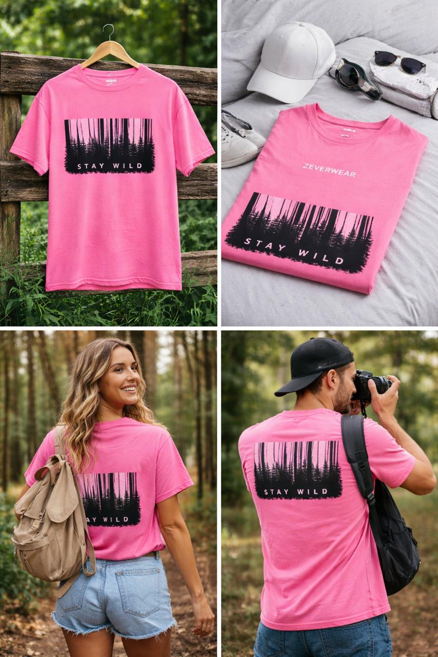 Stay Wild - Pink Tee