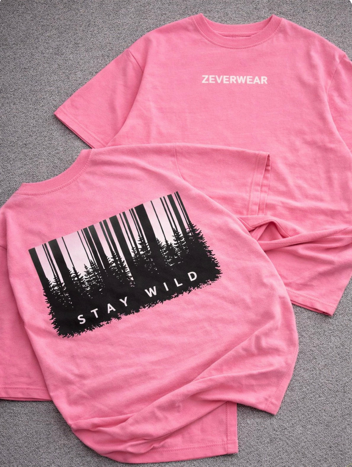 Stay Wild - Pink Tee