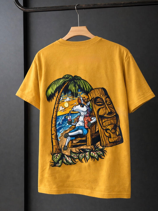 Island Chill - Tan Yellow Tee