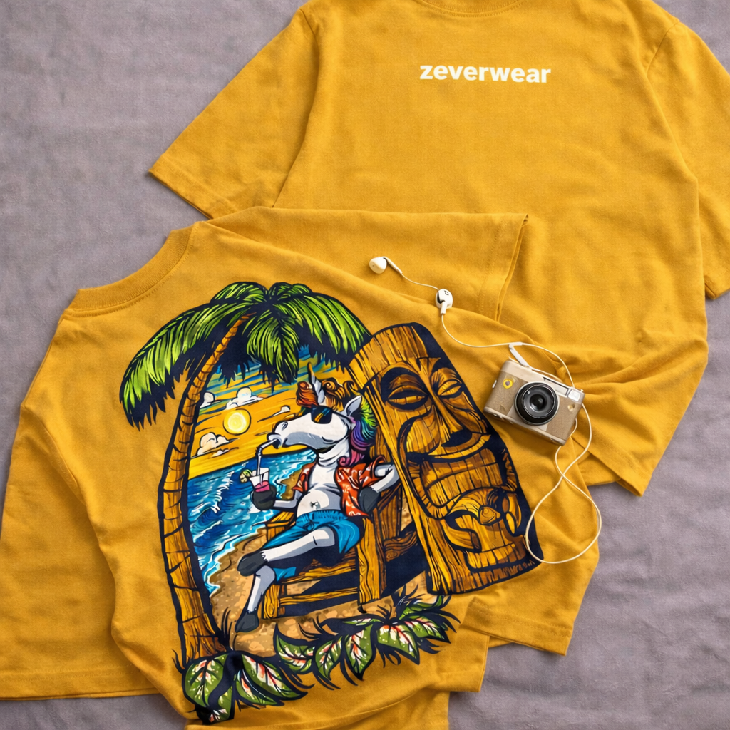 Island Chill - Tan Yellow Tee