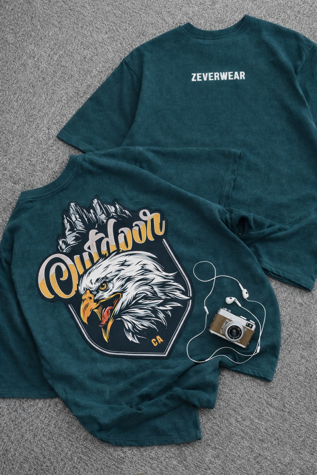 Outdoor - Petrol Blue Tee