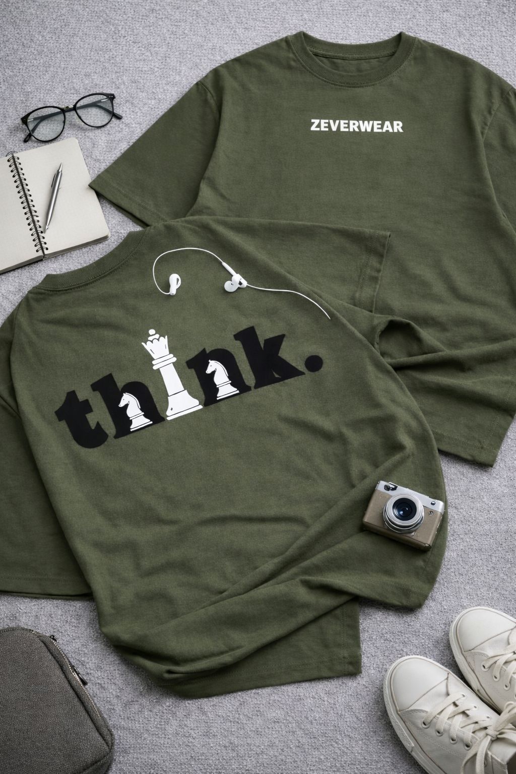 Checkmate - Olive Green Tee