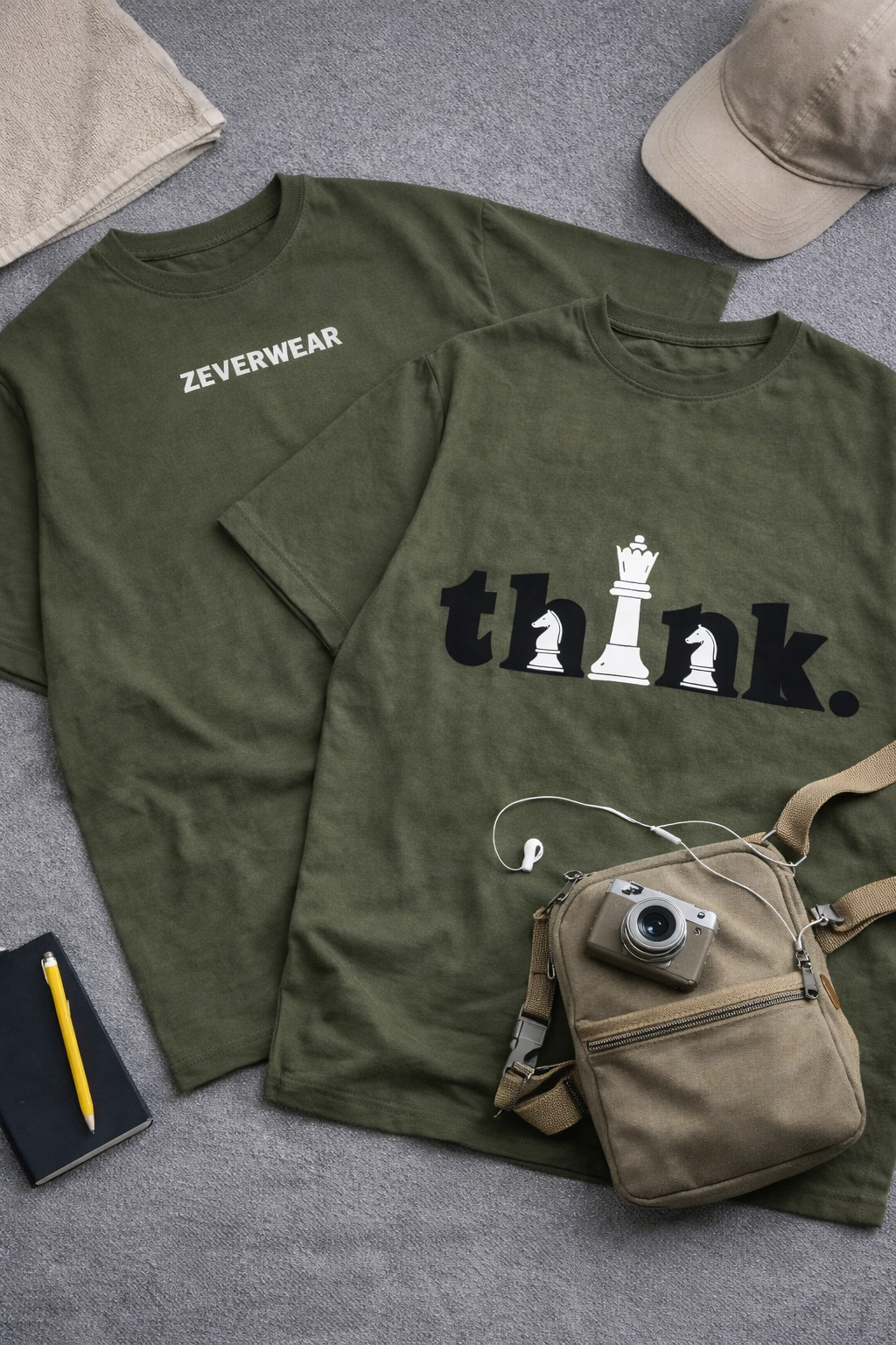 Checkmate - Olive Green Tee