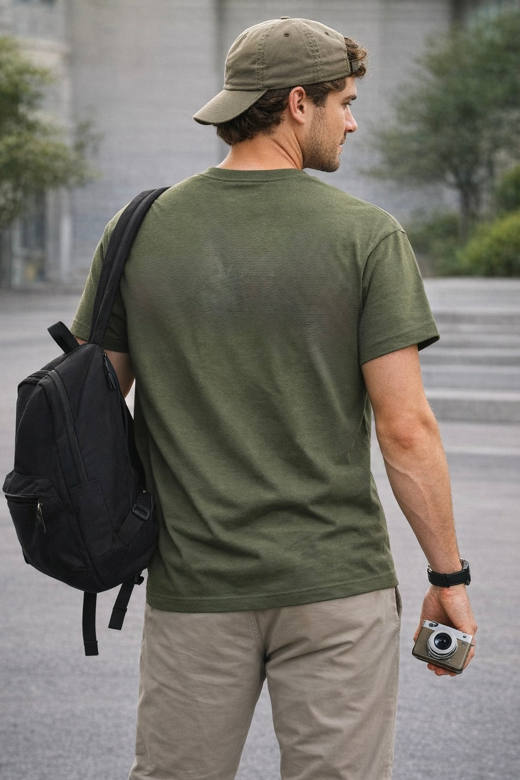 Essential Plain Tee - Olive Green