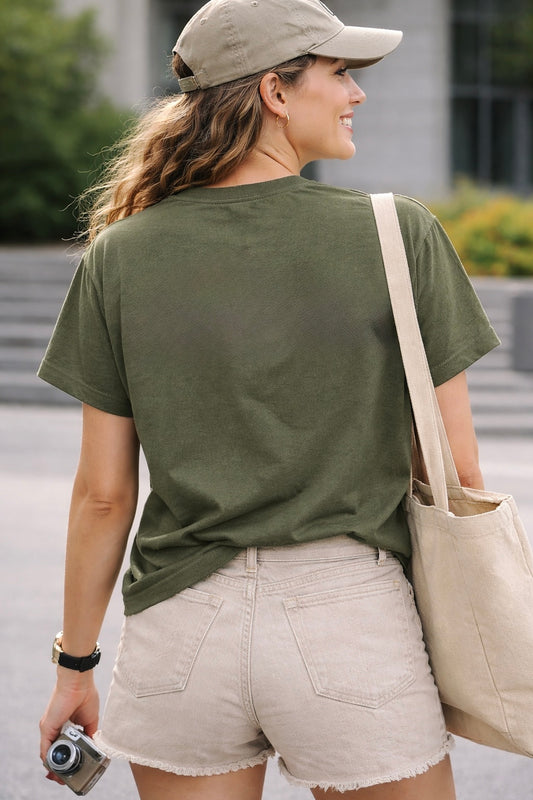 Essential Plain Tee - Olive Green
