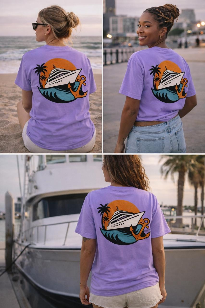 Anchor Cruise - Lavender Tee